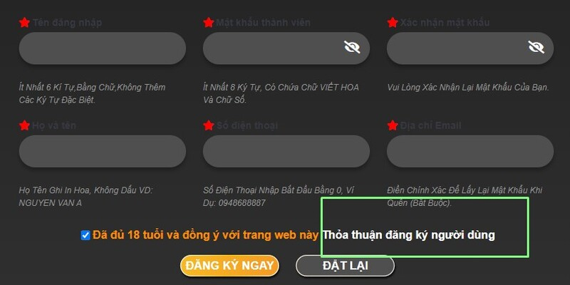 Người chơi cần cẩn trọng khi đăng ký 789BET