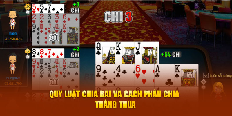 Quy luật chia bài và cách phân chia thắng thua